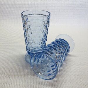Whitehall Blue Tumblers Ice Tea Cubic by Colony Glasses